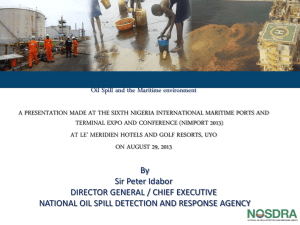 OIL SPILLS AND THE MARITIME ENVIRONMENT