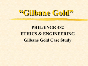 Glibane Gold Lecture on 1/29/01 in PowerPoint format