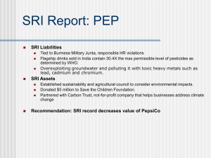 SRI Report: PEP