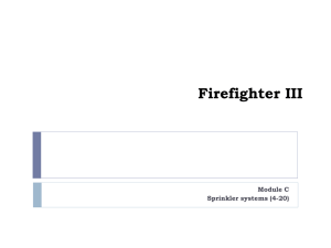 Firefighter III Module C Sprinkler Systems