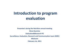 Introduction to program evaluation