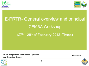 PRTR workshop ( Feb 2013 ) - Presentation
