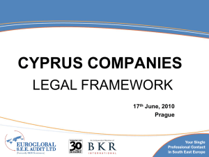 Cyprus Companies - Legal Framework