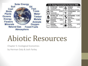 Ch 5: Abiotic Resources