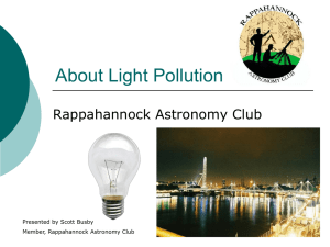 About Light Pollution - Rappahannock Astronomy Club