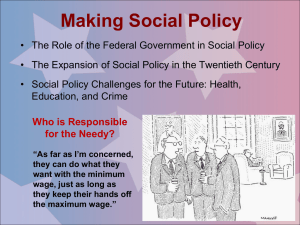 Social Policy Challenges for the Future: Health, Education, and Crime