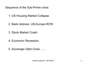 Financial Crises Analysis: the Sub-prime crisis