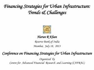 Financing Strategies for Urban Infrastructure: Trends & Challenges