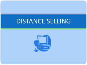 DISTANCE SELLING