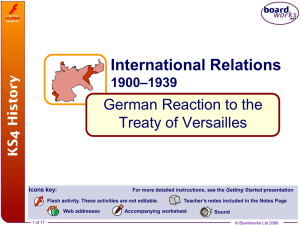 6. German Reaction to the Treaty of Versailles