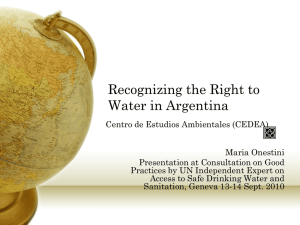 Recognizing the Right to Water in Argentina
