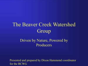 The Beaver Creek Watershed Group (PPT