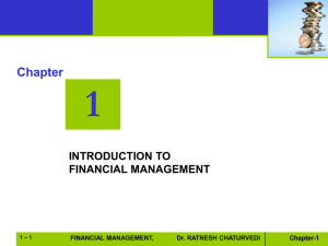 INTRODUCTION TO FINANCIAL MANAGEMENT