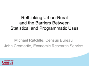 Rethinking Urban-Rural and the Barriers Between Statistical and
