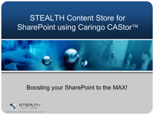 STEALTH Content Store for Caringo V1_3