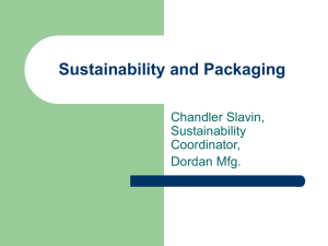 Sustainability and Packaging Presentation, Blog