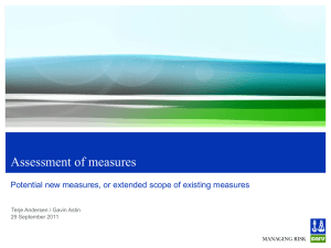Assessment of measures