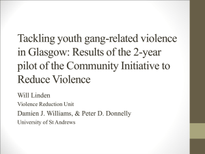 Tackling youth gang-related violence in Glasgow