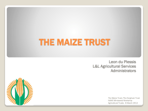 THE MAIZE TRUST - National Agricultural Marketing Council (NAMC)