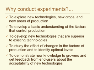 Why conduct experiments?