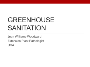 Greenhouse Sanitation