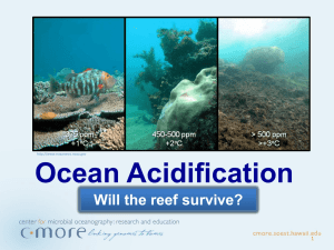 Ocean Acidification – Will the reef survive – NON - C-MORE