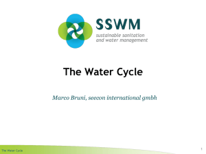 The Water Cycle - Sustainable Sanitation and Water Management