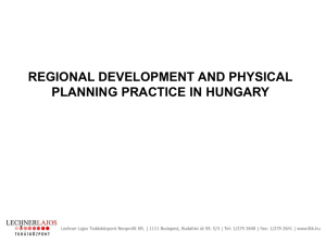 Regional Development and Physical Planning