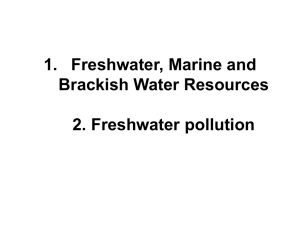 1. Freshwater, Marine and Brackish Water Resources