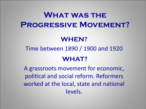 What was the Progressive Movement?