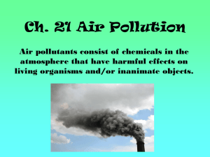 Ch. 21 Air Pollution
