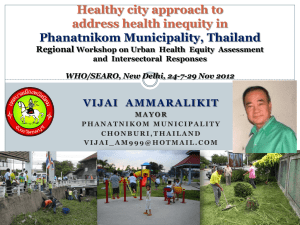 Implementation of HEALTHY CITY
