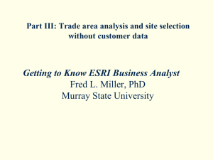 Part III: Trade area analysis and site selection without