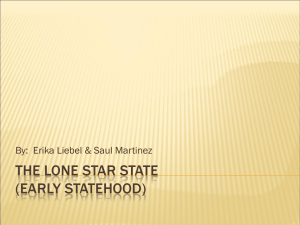 The Lone Star state (early statehood)