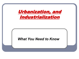 Urbanization, and Industrialization