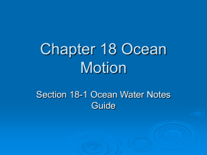 Chapter 18 Ocean Motion