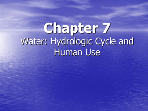 Water: Hydrologic Cycle and Human Use