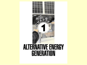 Chapter 1: Alternative Energy Generation