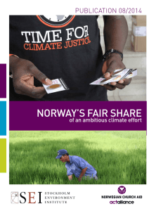 Norway`s fair share - Stockholm Environment Institute