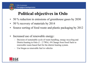 Political objectives in Oslo