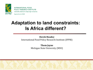 Adaptation to land constraints