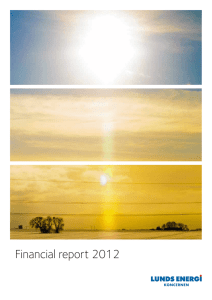 Financial report 2012