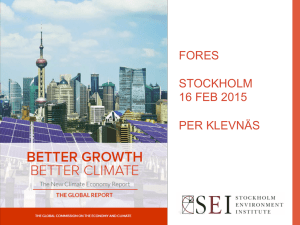 Per Klevnäs presentation om New Climate Economy