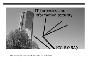 IT-forensics and information security (CC BY-SA) IT