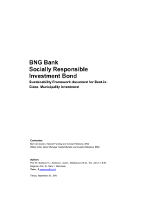 BNG Bank Socially Responsible Investment Bond