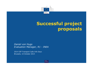 Successful project proposals
