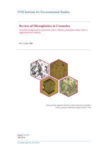 Review of Microplastics in Cosmetics
