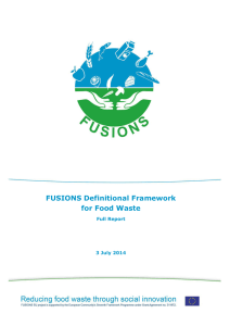 FUSIONS Definitional Framework for Food Waste