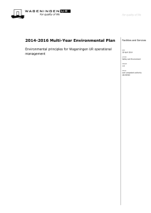 2014-2016 Multi-Year Environmental Plan
