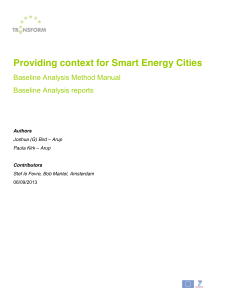 Providing context for Smart Energy Cities